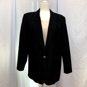 Vintage Black Wool Blazer